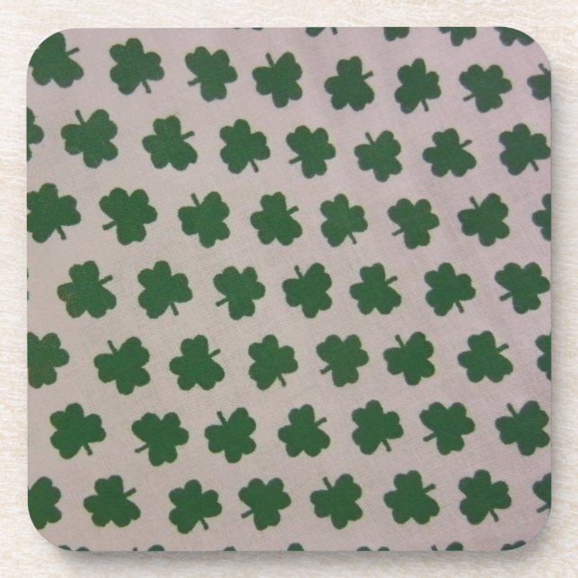 Field of Shamrocks Beverage Coaster (Front)