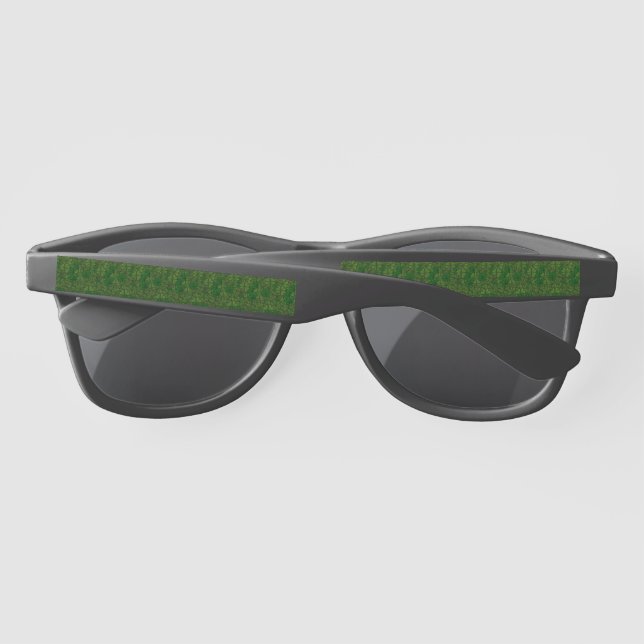 Field of Shamrocks Digital Art Pattern St Patrick Sunglasses (Back)