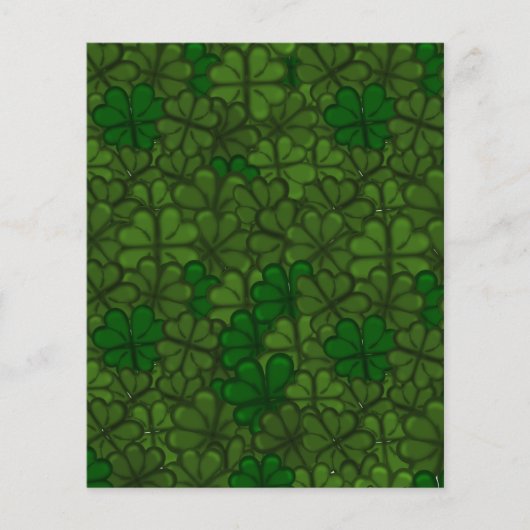 Field of Shamrocks Digital Art Pattern St Patricks (Front)