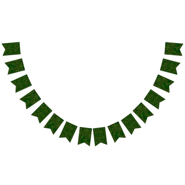 Field of Shamrocks Digital Art Pattern St Patricks Bunting Flags (All)