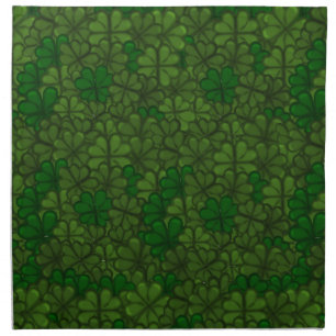 Field of Shamrocks Digital Art Pattern St Patricks Cloth Napkin