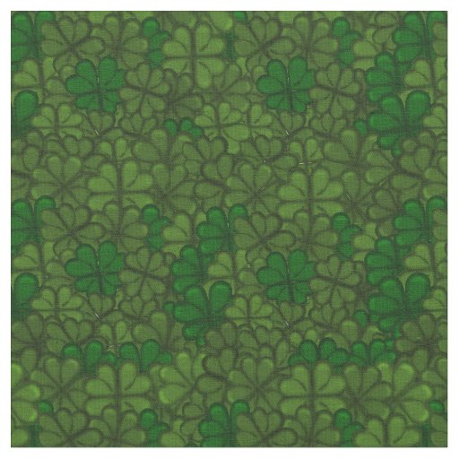 Field of Shamrocks Digital Art Pattern St Patricks Fabric