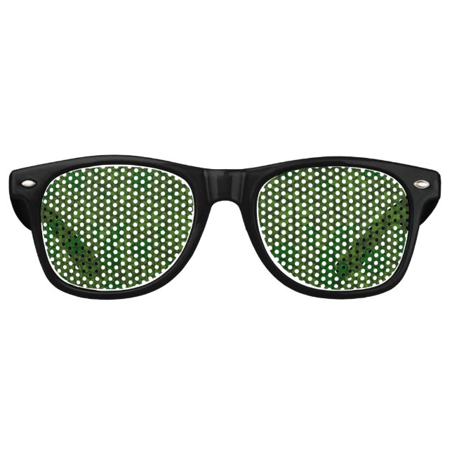 Field of Shamrocks Digital Art Pattern St Patricks Retro Sunglasses (Front)