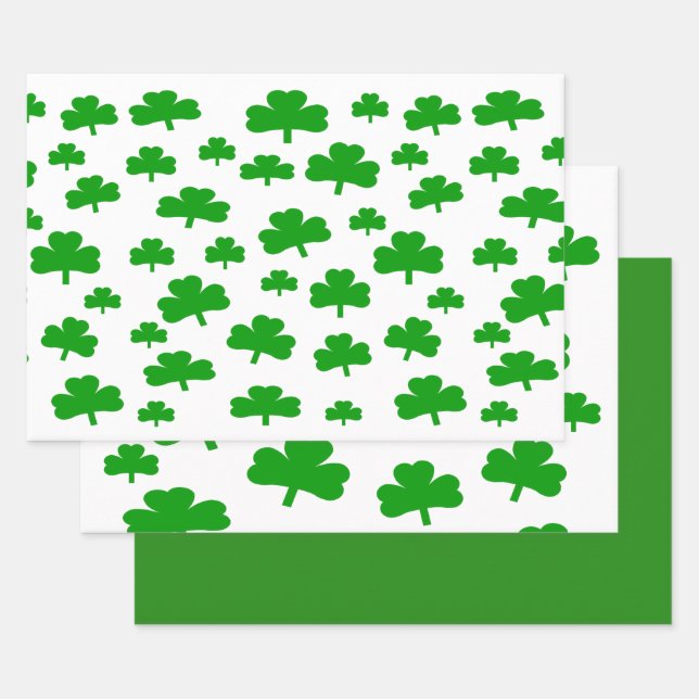 Field of Shamrocks  Wrapping Paper Sheets (Set)