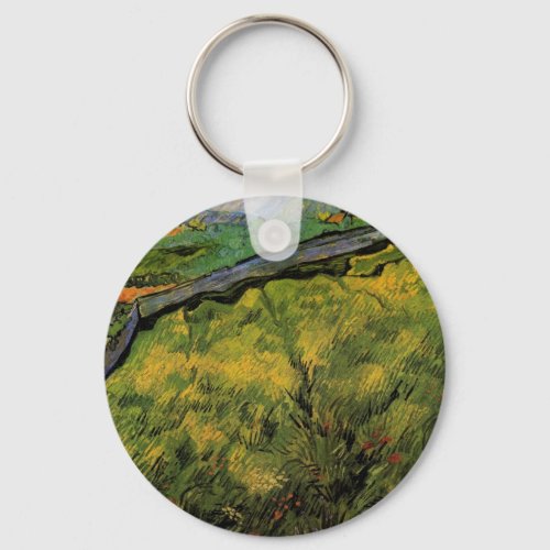 Field of Spring Wheat Sunrise by Vincent van Gogh Keychain