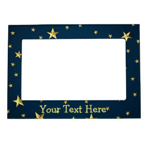 Field of Stars on Deep Midnight Blue Sky Magnetic Frame