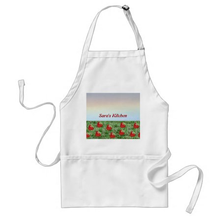 Field Of Strawberries Adult Apron