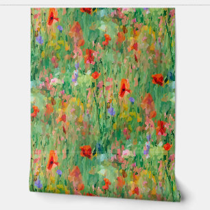 Field of Summer Glory Meadow Floral Wallpaper
