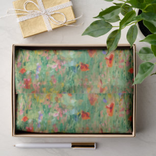 Field of Summer Glory Meadow Floral Wallpaper Tissue Paper