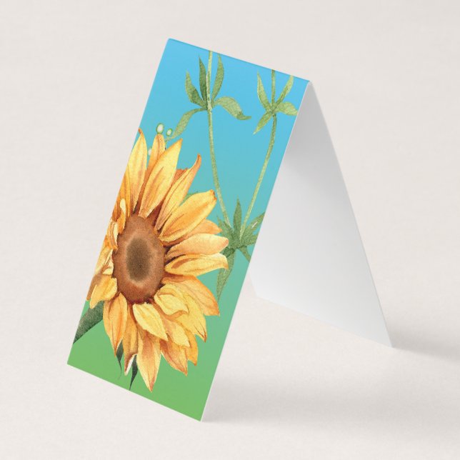 Field of Sunflowers Book Folded Bookmark  Business Card (Front)
