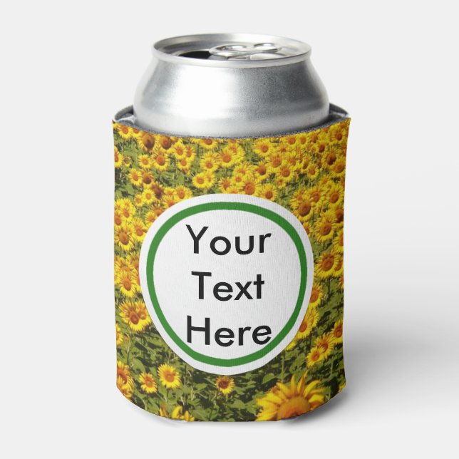 Field of Sunflowers Can Cooler (Can Front)