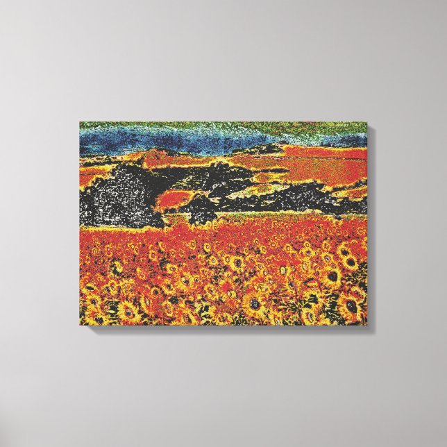 field of sunflowers canvas print (Front)