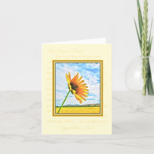 Field of Sunflowers Classy Note Card