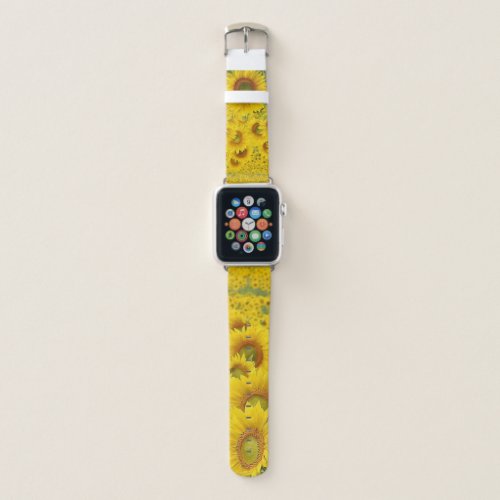 Field of Sunflowers Design Apple Watch Band