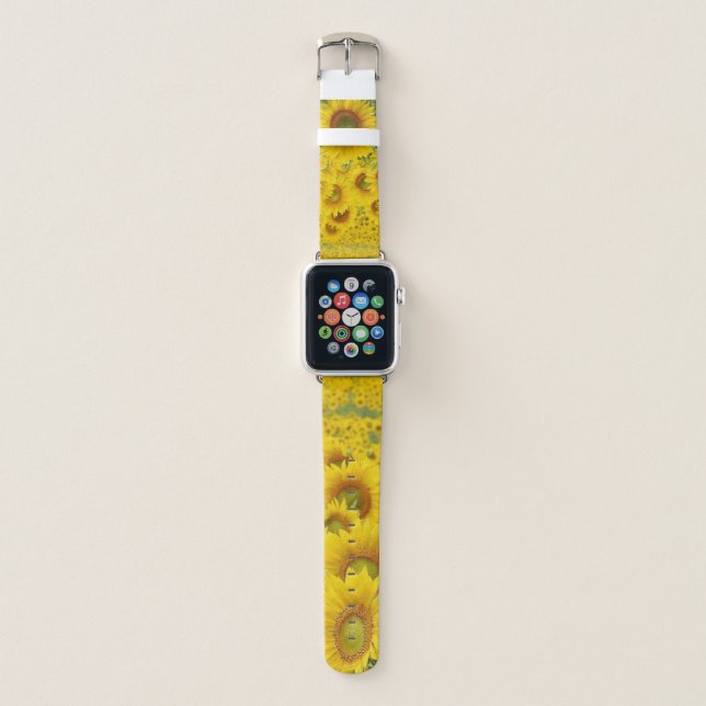Field of Sunflowers Design Apple Watch Band (Front)