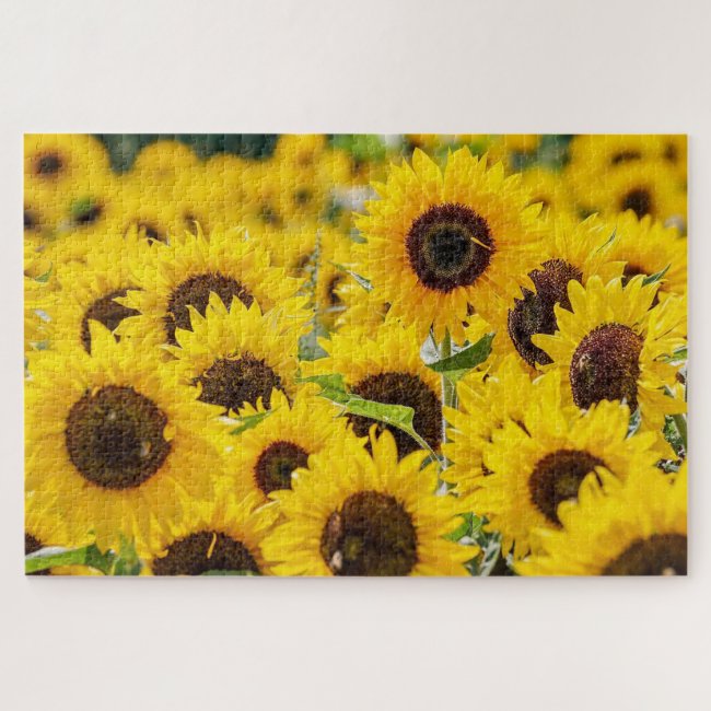Field of Sunflowers Design Jigsaw Puzzle