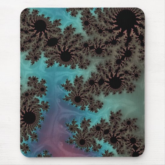 Field of Sunflowers Fractal Abstract Landscape Mouse Pad