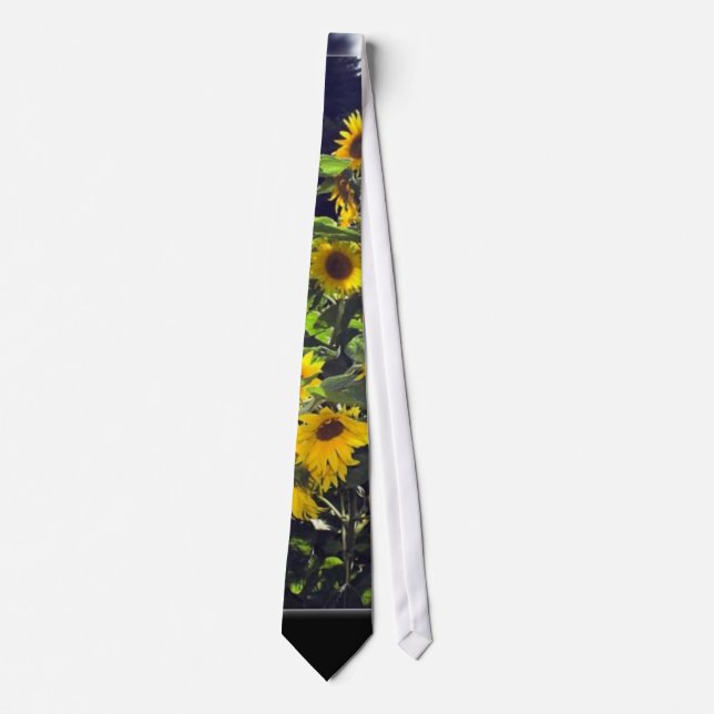 Field Of Sunflowers In Blossom Neck Tie (Front)