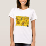 Field of Sunflowers Ladies Fitted T-Shirt