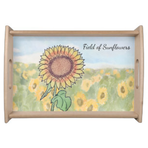 Field of Sunflowers Serving Tray