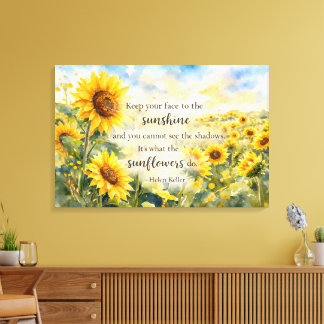 Field of Sunflowers – Watercolor Sunflower Canvas Print