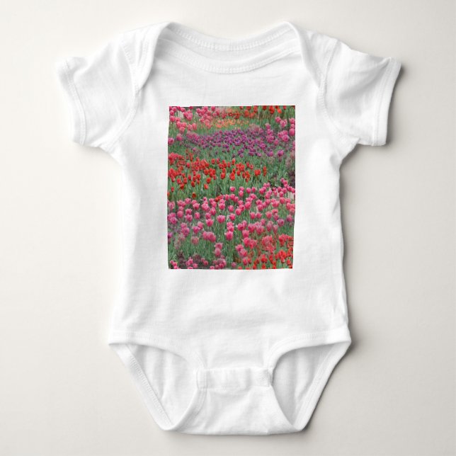 Field Of Tulips Baby Bodysuit (Front)