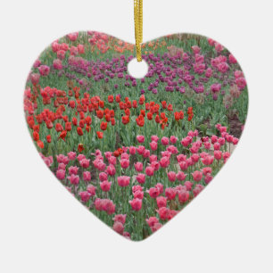 Field Of Tulips Ceramic Ornament