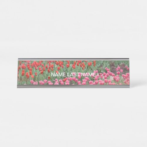 Field Of Tulips Desk Name Plate