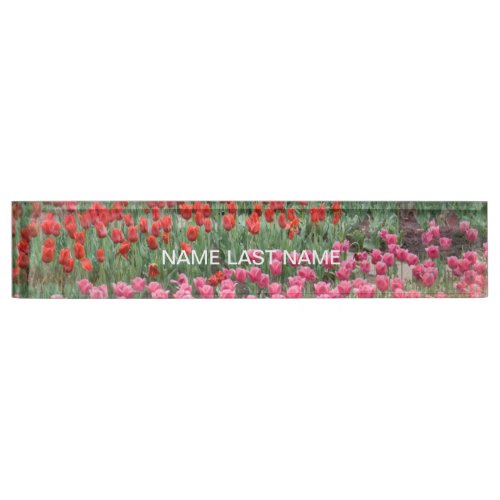 Field Of Tulips Desk Name Plate