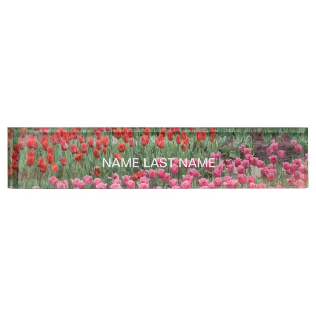Field Of Tulips Desk Name Plate (Front)