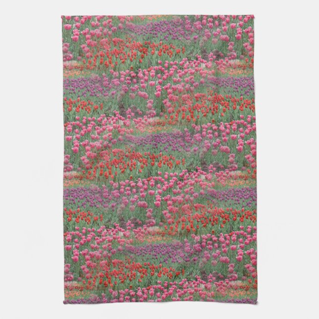Field Of Tulips Kitchen Towel (Vertical)