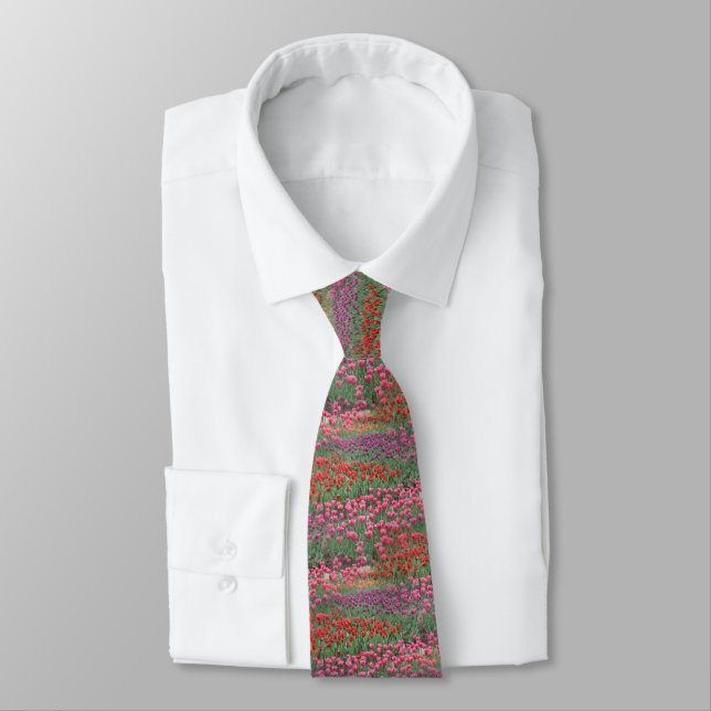 Field Of Tulips Neck Tie (Tied)
