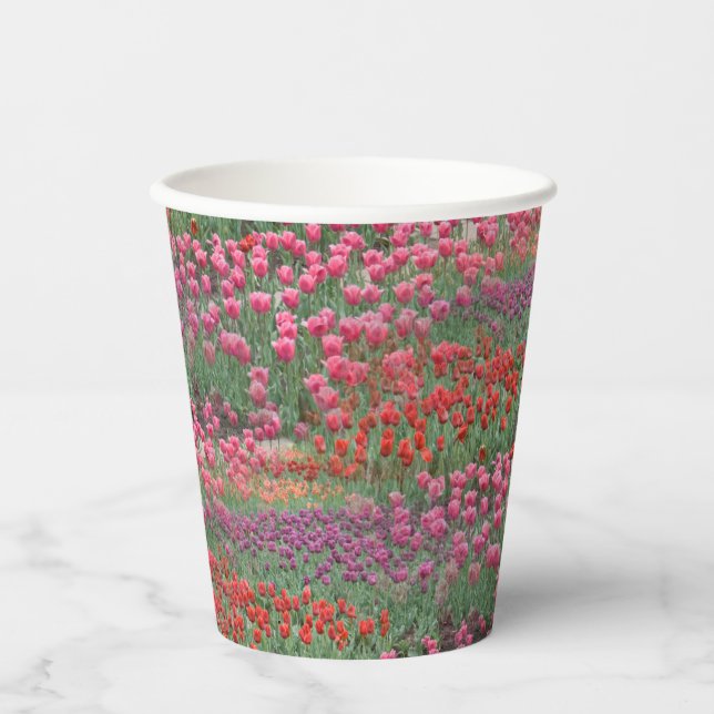 Field Of Tulips Paper Cups (Front)