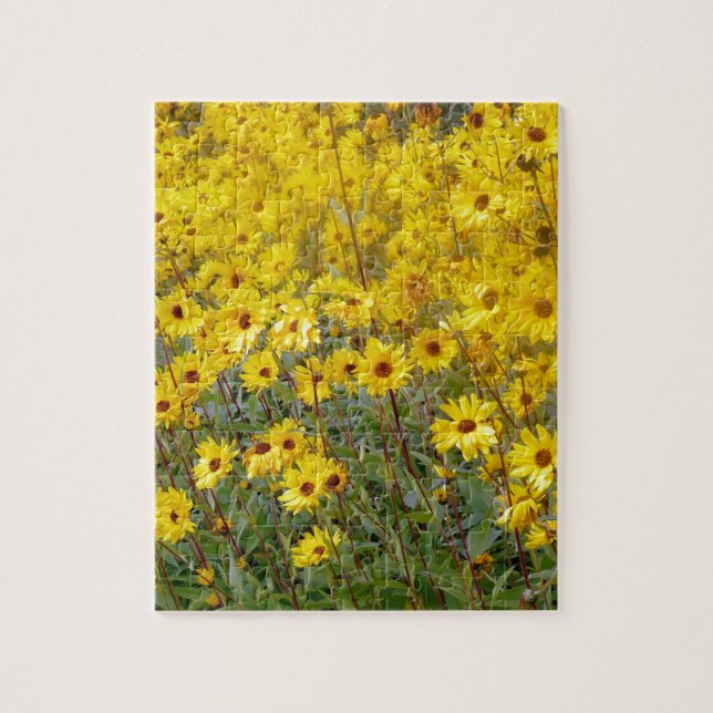 Field Of Vibrant Yellow Flowers Jigsaw Puzzle (Vertical)
