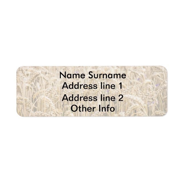 Field Of Wheat, Golden Grains Label (Front)