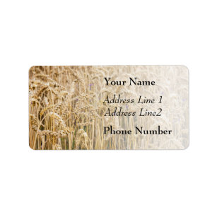 Field Of Wheat, Golden Grains Label