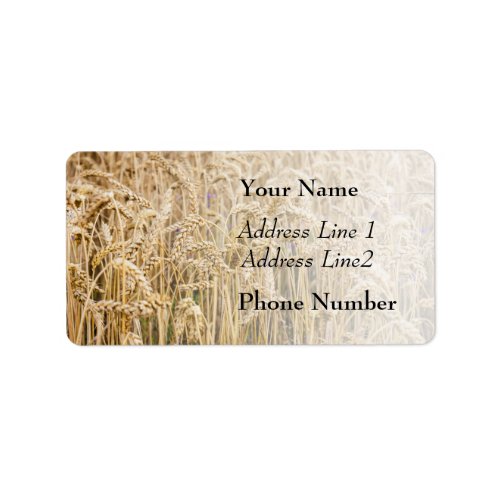 Field Of Wheat Golden Grains Label