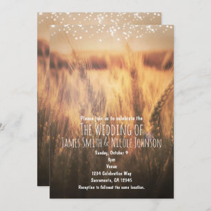 Field of Wheat Rustic Country Wedding Invitations