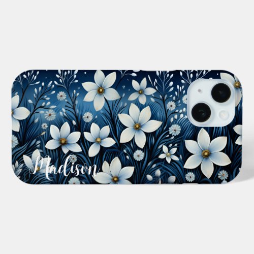 Field of White Flowers _  iPhone 15 Case