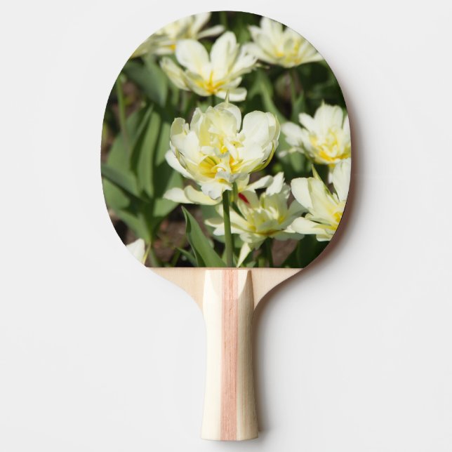 Field of white tulips Photo Ping Pong Paddle (Front)