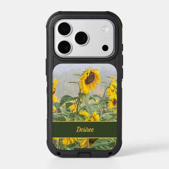 Field Of Yellow Giant Weeping Sunflowers Otterbox iPhone Case (Back)