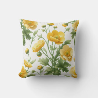 Field of yellow poppies Pillow