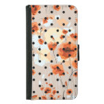 Field poppies: abstract floral pattern. samsung galaxy s5 wallet case