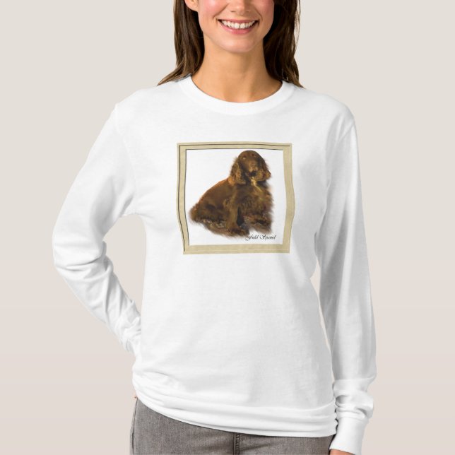 Field Spaniel Art Gifts T-Shirt (Front)