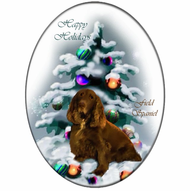 Field Spaniel Christmas Gifts Ornament (Front)