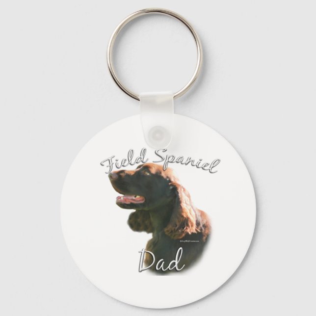 Field Spaniel Dad 2 Keychain (Front)