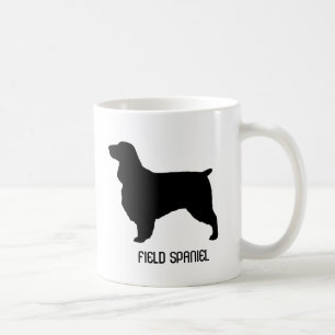 Field Spaniel Dog Breed Silhouettes Custom Coffee Mug