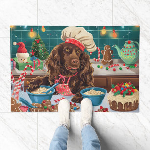 Field Spaniel Holiday Baking: Festive Christmas Doormat