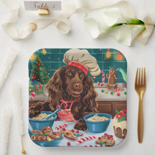 Field Spaniel Holiday Baking: Festive Christmas Paper Plates
