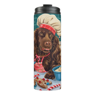 Field Spaniel Holiday Baking: Festive Christmas Thermal Tumbler